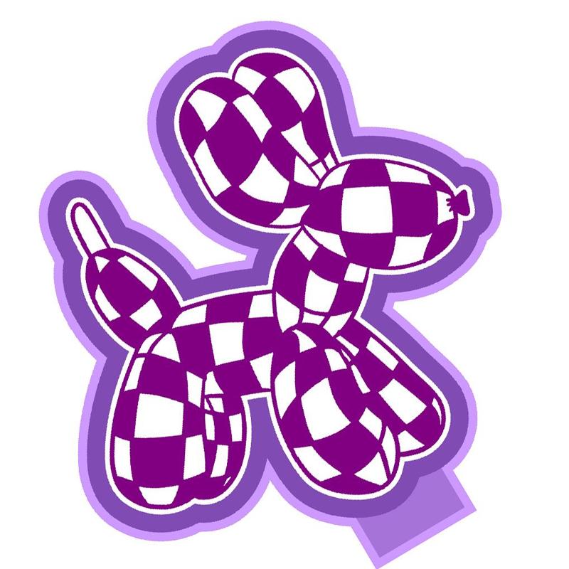 freshie wavy checkered balloon dog stl