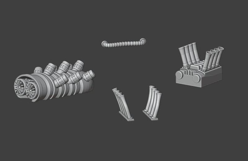 Gaslands Engines and Exhausts STL | 3D Printable Upgrade Kit for Tabletop Vehicular Combat
