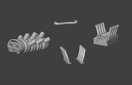 Gaslands Engines and Exhausts STL | 3D Printable Upgrade Kit for Tabletop Vehicular Combat