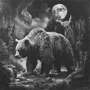 Hueforge Bear in the woods