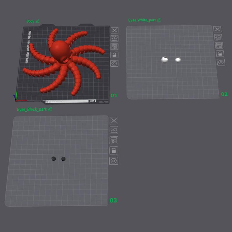 Articulated Octopus – Flexi Sea Animal Toy STL 3MF