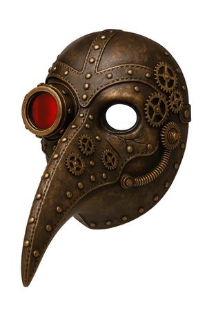 Steampunk Plague Doctor Mask - Mechanical Horror Design