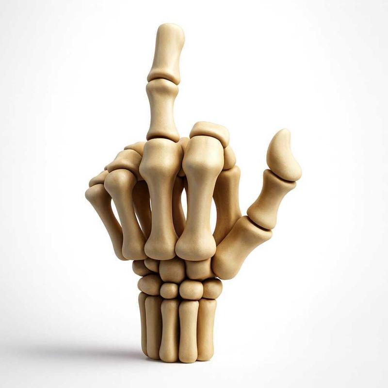Skeleton Middle Finger Hand – Funny 3D Printable Model