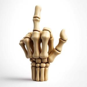 Skeleton Middle Finger Hand – Funny 3D Printable Model