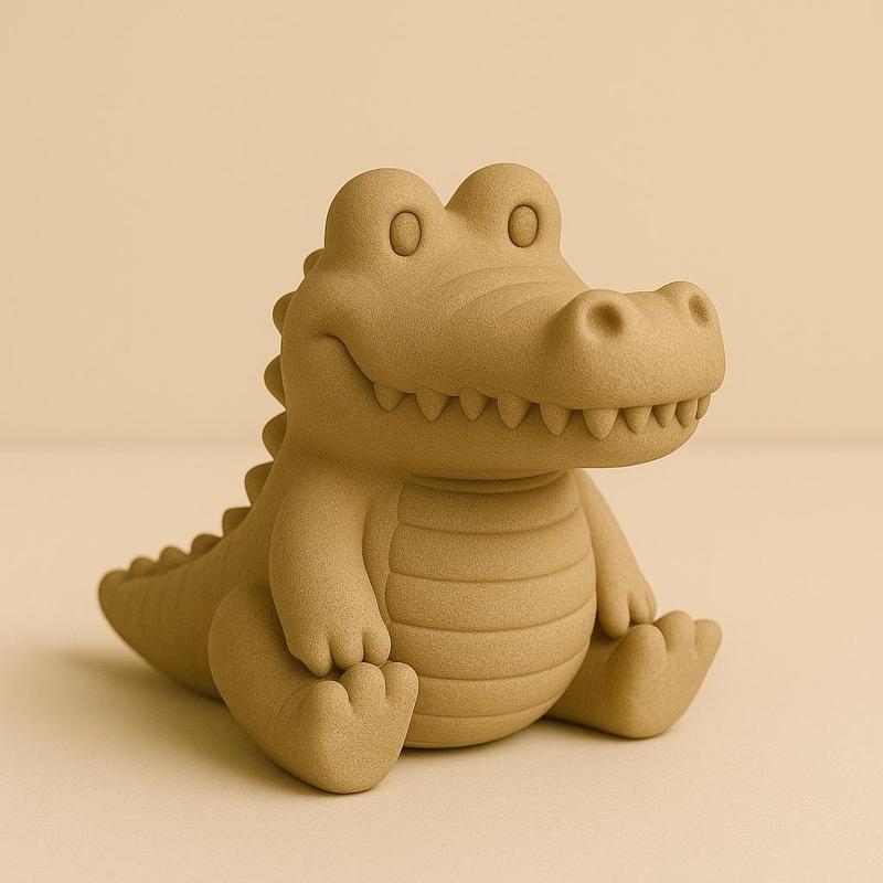 Cute Crocodile Figurine – 3D Printed Toy/Decor STL