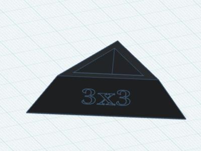 Rubik´s Cube 3x3 stand with writing