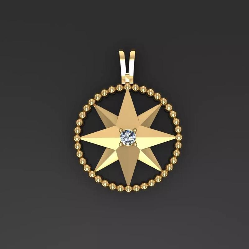 Wind rose pendant