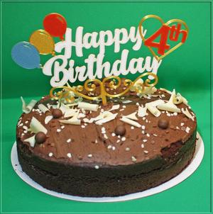 Happy 4th Birthday Cake Topper