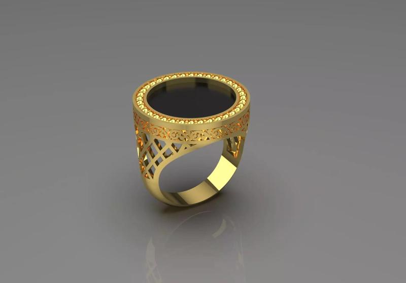 gemstone man gold ring mr0103