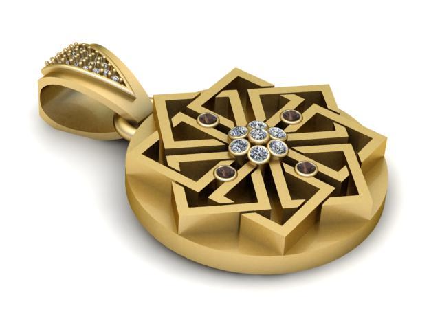 Geometric Star Pendant 3D Printable Model