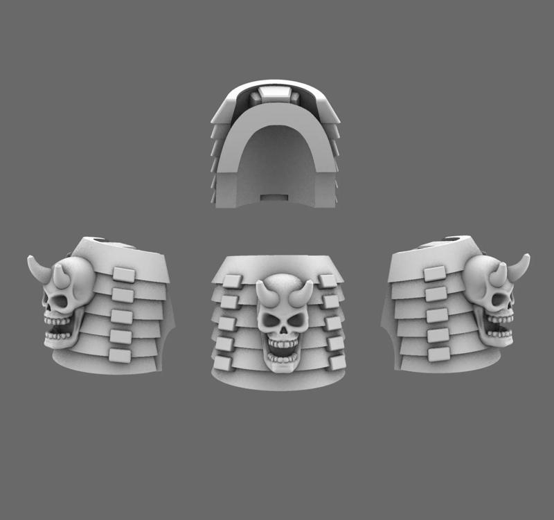 Cyber Samurai v7 Bushi Shoulder Pads Type D