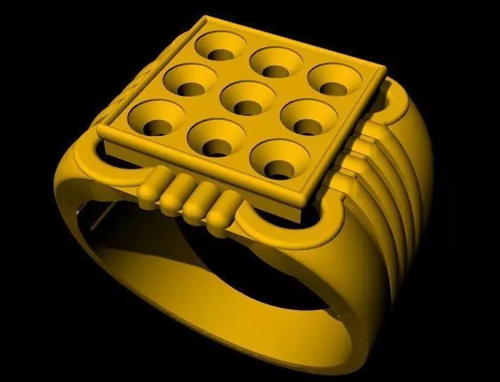 Gents Cluster Ring 3dm file