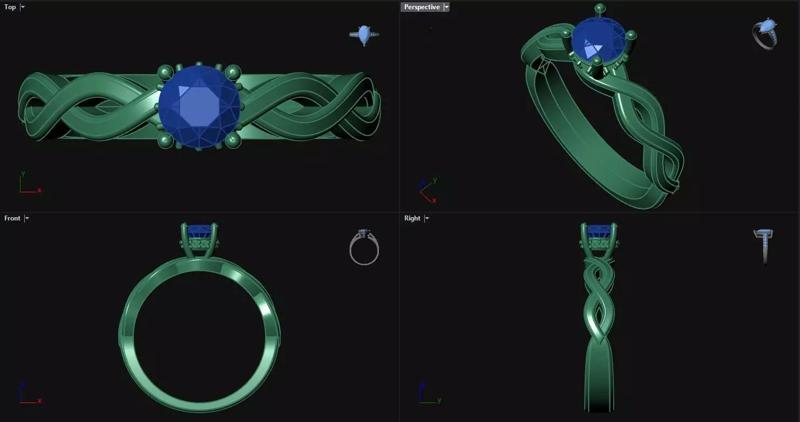 4 prong Infinity Engagement Ring