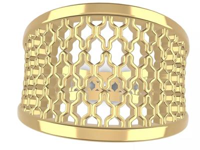 geometric jaali pattern ring  stl files verified