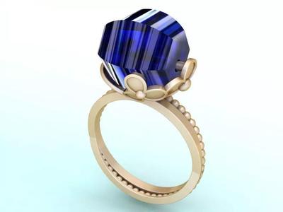 Gemstone Rings - Pentagon stone ring - Womens Rings