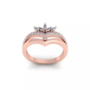 Fancy V Shape Band Ring 3d Model and Render