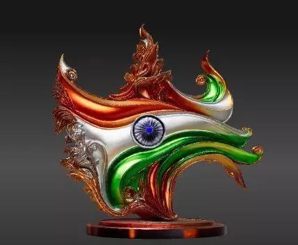 Indian Flag 3D Sculpture Independence Day Special