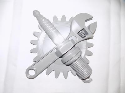 Spanner Gear Sparkplug Decoration