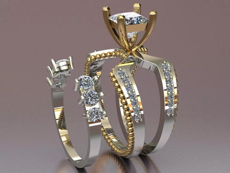 HIGH RING wedding engagement solitaire ring