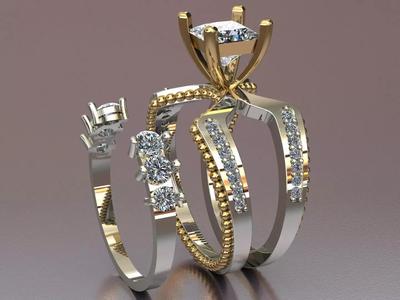 HIGH RING wedding engagement solitaire ring