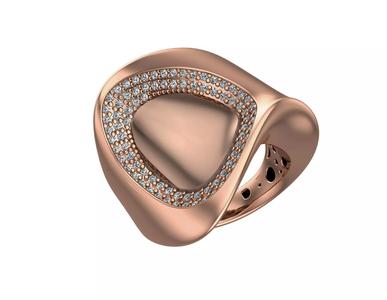 Bone Hole High Jewelry Italian Cocktail Diamond Ring