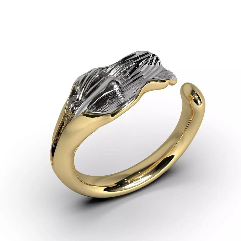 Jewelry ring lily petal 3D print model
