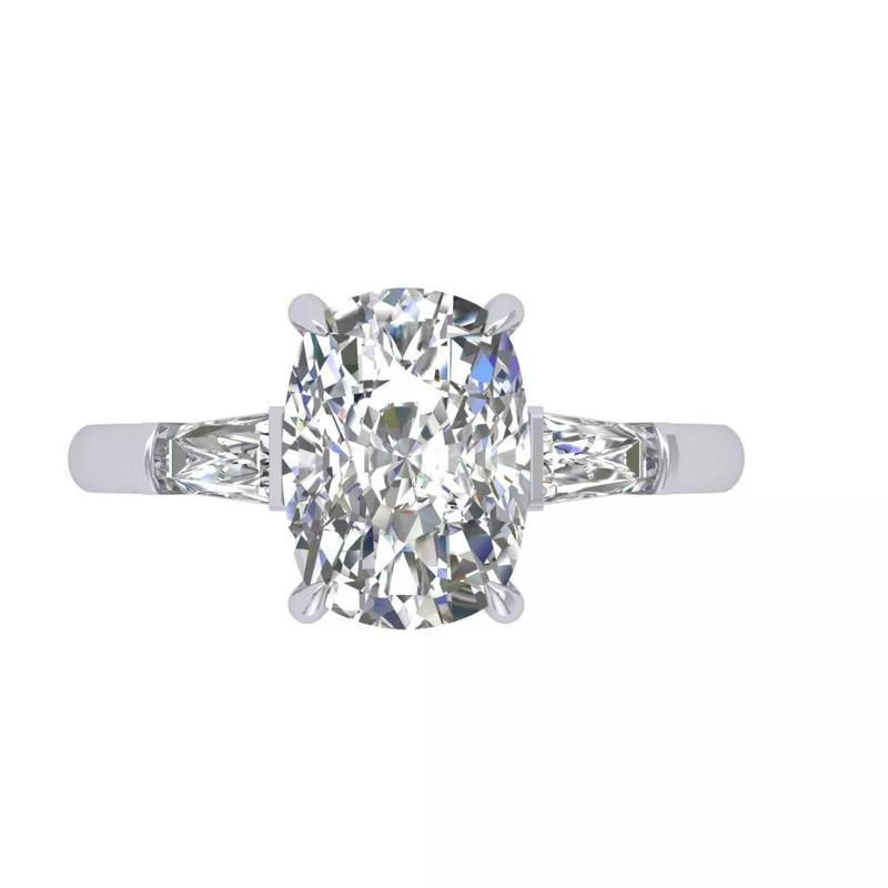 3 -stone cushion ring