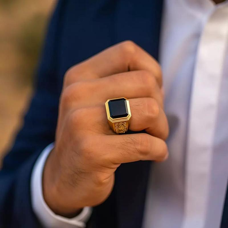 Imperial Onyx Crest Ring