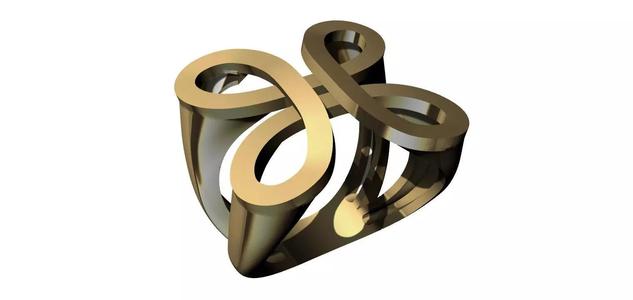 Infinite Knot Clover ring