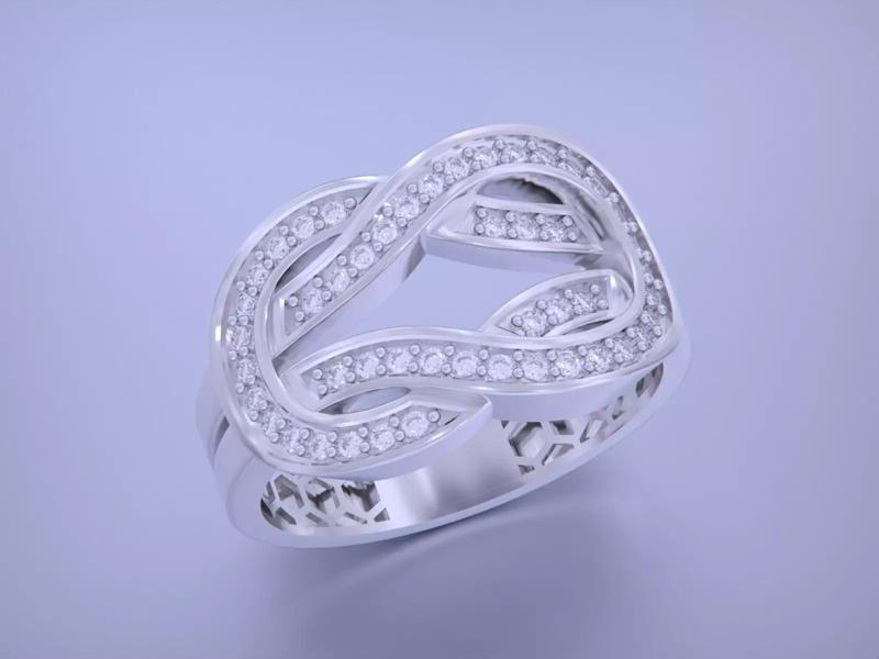 Infinity Crossover Jewelry Ring-5 Size