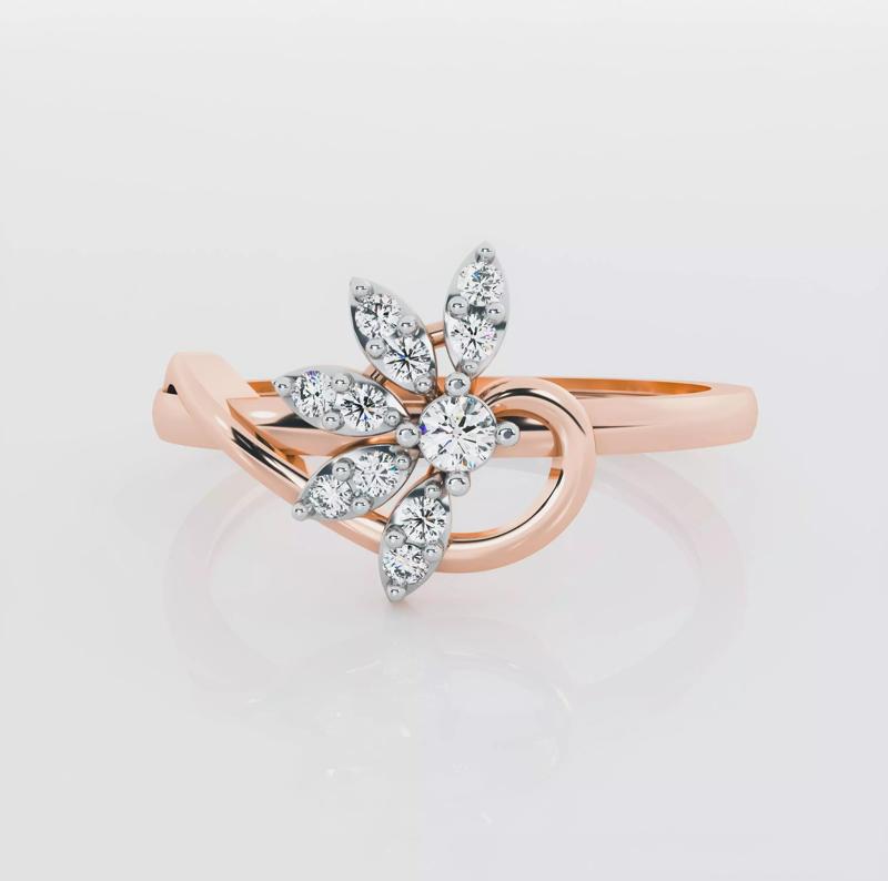 Flower Italian diamond ring