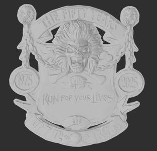 MAIDEN 50 YEARS PLATE