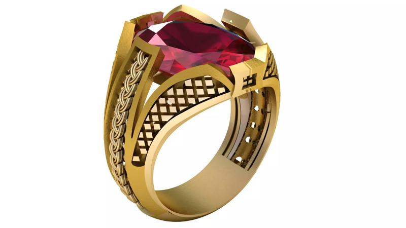 Italian Men Fashion ring 3d Printable Model