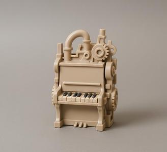 Industrial Piano Sculpture