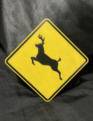 Buck Crossing Sign – Fridge Magnet or Scalable Wall/Outdoor Sign