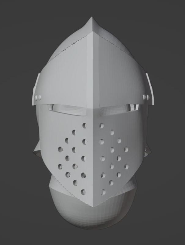 Barbute Medieval Helmet | High Detail