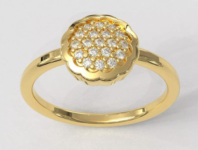 Flower Pave Ring