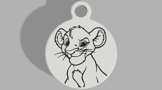 Young Simba Keyring