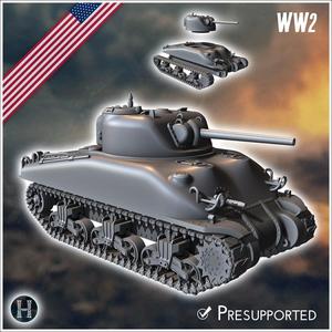 Sherman M4A1 - USA US Army Western Front Normandy Africa Bulge W
