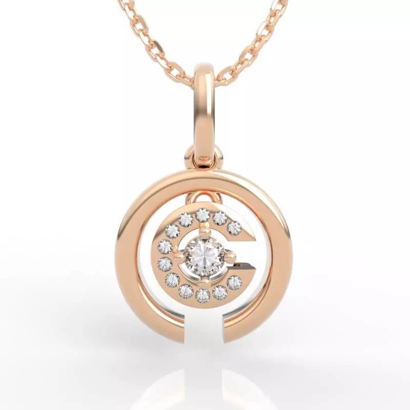 Elegant Circle Letter Necklace Charm