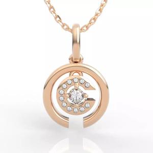 Elegant Circle Letter Necklace Charm