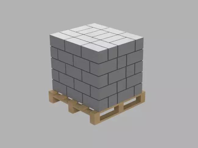 Block Building Pallet Diorama 1-43 scale 3d print model