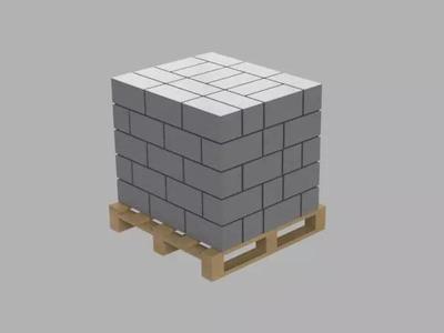 Block Building Pallet Diorama 1-43 scale 3d print model