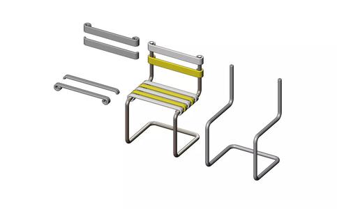 Miniature garden chair mockup