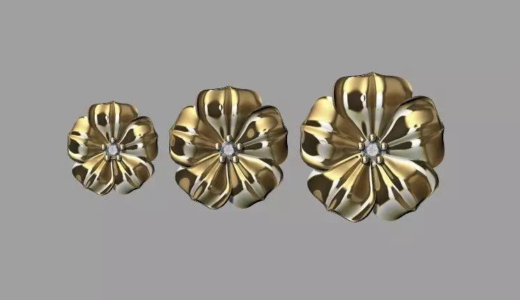 Fiori 5 pedali con pietra centrale