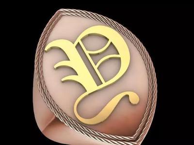 y alphabet designer ring stl verified