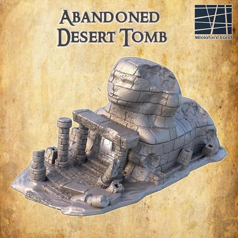 Abandoned Desert Tomb Tabletop Terrain 28 MM