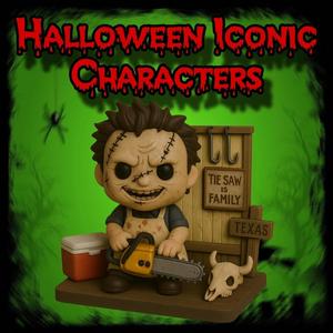 Leatherface diorama chibi Halloween iconic characters
