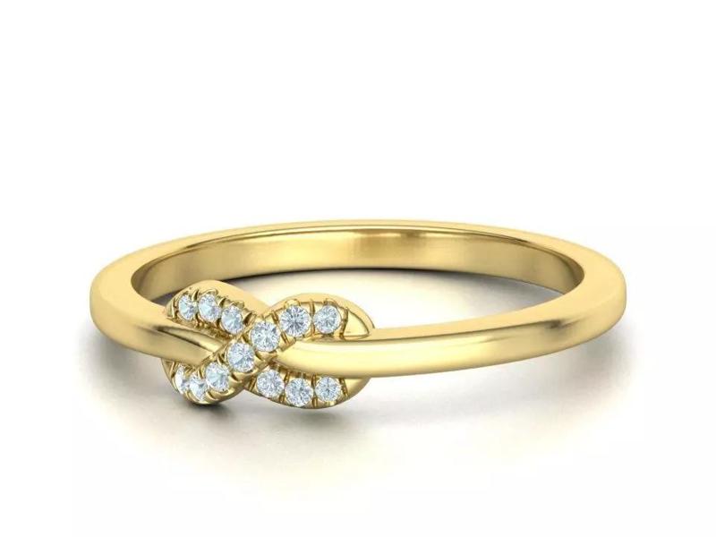 The Diamond Knot Forever Infinity ring 3dmodel