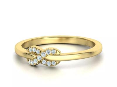 The Diamond Knot Forever Infinity ring 3dmodel